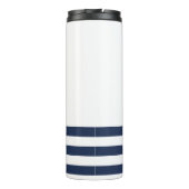 Ich brauche Vitamin Sea Navy und White Nautical Thermosbecher (Rückseite)