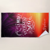 Ich brauche Vitamin Sea Niedlich Funny Personalisi Strandtuch (Vorderseite)