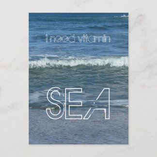 Ich brauche Vitamin SEA Postkarte