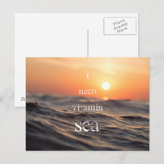 Ich brauche Vitamin SEA Postkarte (Vorne/Hinten)