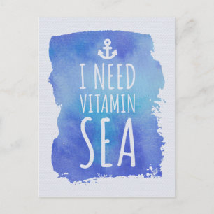 Ich brauche Vitamin Sea Postkarte