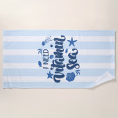 Ich brauche Vitamin Sea Strandtuch (Vorderseite)