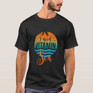 Ich brauche Vitamin Sea T Shirt Geschenke für Surf