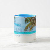 Ich brauche Vitamin Sea Tropical Beach Palm Tree Tasse (Zentrum)
