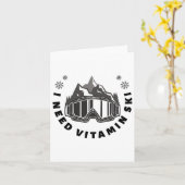 Ich brauche Vitamin Ski Karte (Gelbe Blume)
