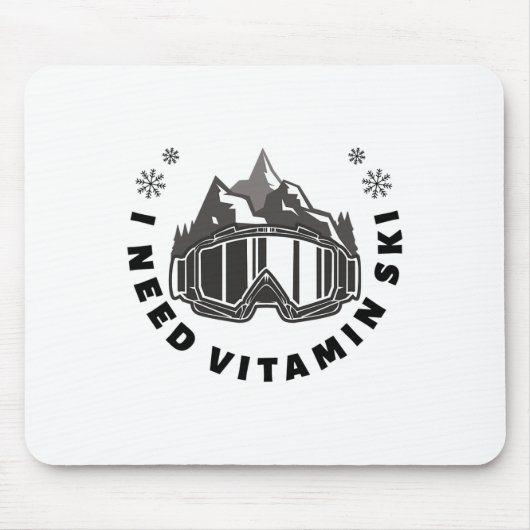 Ich brauche Vitamin Ski Mousepad (Vorne)