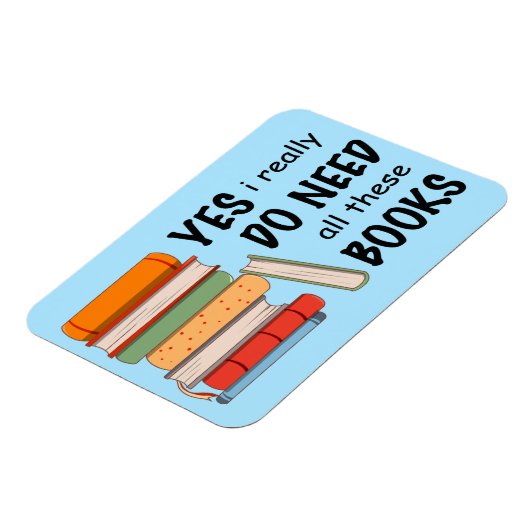 Ich brauche wirklich all diese Bücher Magnet (Linke Seite)