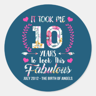 Ich brauchte 10 Jahre, um diese guten 10 zu sehen, Runder Aufkleber