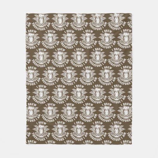 Ich braue also bin ich fleecedecke (Vorderseite)