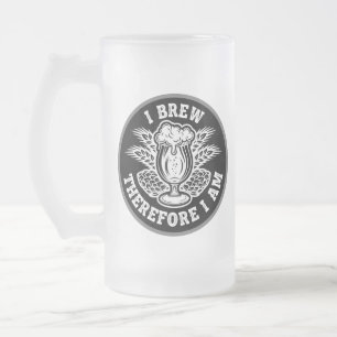 Ich braue also bin ich mattglas bierglas