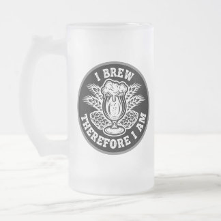 Ich braue also bin ich mattglas bierglas