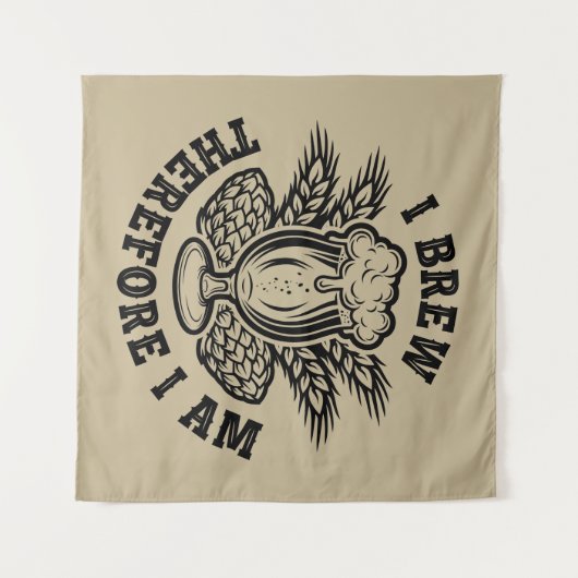 Ich braue also bin ich wandteppich (Vorderseite (Horizontal))