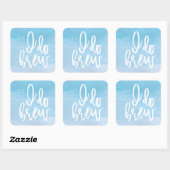 Ich braue Bieretikett, Hochzeitflasche Quadratischer Aufkleber (Blatt)