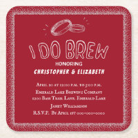 Ich braue blaue Paare Polterabend Square Paper