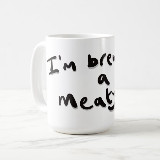 Ich braue gerade eine Fleischerei Kaffeetasse (Vorderseite Links)