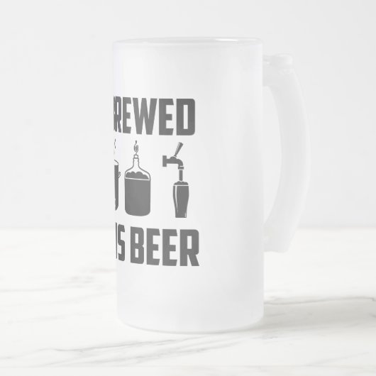 Ich braute dieses Bier! Krug Mattglas Bierglas (VorderseiteRechts)