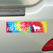 Ich breche für Doggos gefärbte Krawatte Autoaufkleber (Auf Auto)
