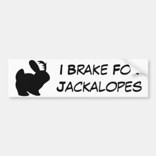 Ich breche für Jackalopes - festes Schwarzes Autoaufkleber