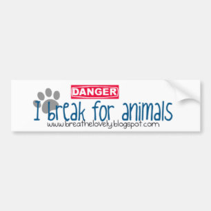 Ich breche für Tiere Autoaufkleber