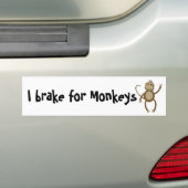 Ich bremse für Affen Autoaufkleber (Auf Auto)