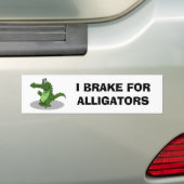 Ich bremse für Alligatoren Autoaufkleber (Auf Auto)