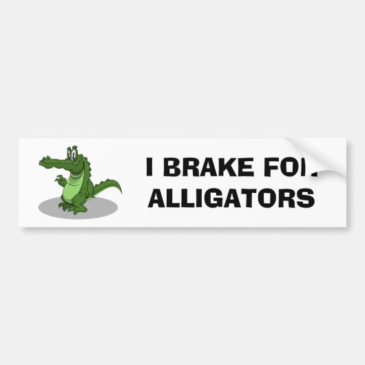 Ich bremse für Alligatoren Autoaufkleber (Vorne)