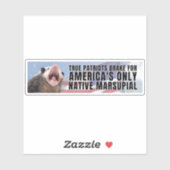 Ich bremse für Amerikas einziges heimisches Wunder Aufkleber (Blatt)