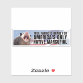 Ich bremse für Amerikas einziges heimisches Wunder Aufkleber