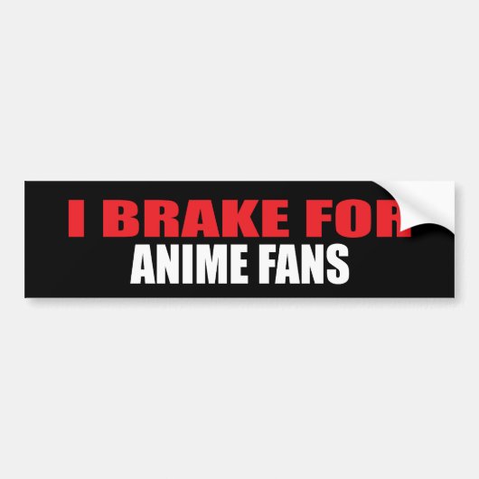 Ich bremse für Anime-Fans Autoaufkleber (Vorne)