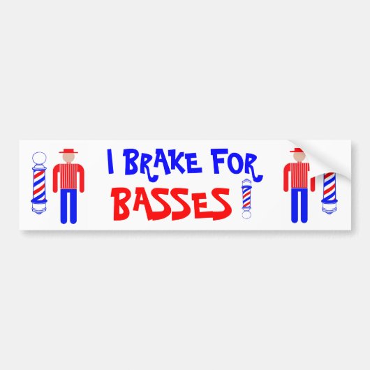 Ich bremse für Bässe! Autoaufkleber (Vorne)