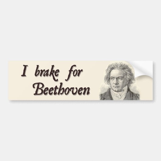 Ich bremse für Beethoven Autoaufkleber (Vorne)