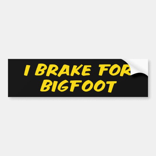 Ich bremse für Bigfoot Autoaufkleber (Vorne)