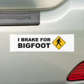 Ich bremse für Bigfoot Autoaufkleber (Auf Auto)