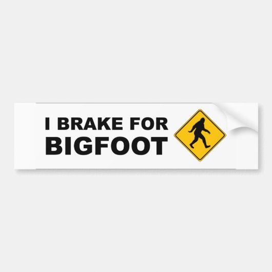 Ich bremse für Bigfoot Autoaufkleber (Vorne)
