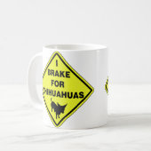 Ich bremse für Chihuahua Kaffeetasse (Vorderseite Links)