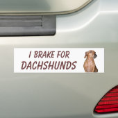 ICH BREMSE FÜR DACKELN AUTOAUFKLEBER (Auf Auto)