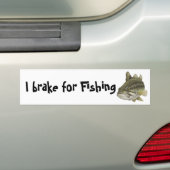 Ich bremse für die Fischerei Autoaufkleber (Auf Auto)