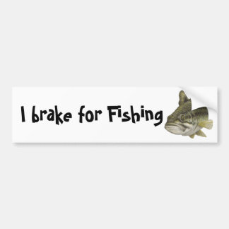 Ich bremse für die Fischerei Autoaufkleber