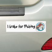 Ich bremse für die Fischerei Autoaufkleber (Auf Auto)