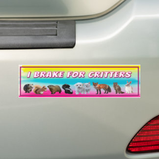 Ich bremse für die Zwirne - Funny Woodland Critter Autoaufkleber
