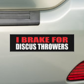 Ich bremse für Diskuswerfer Autoaufkleber (Auf Auto)