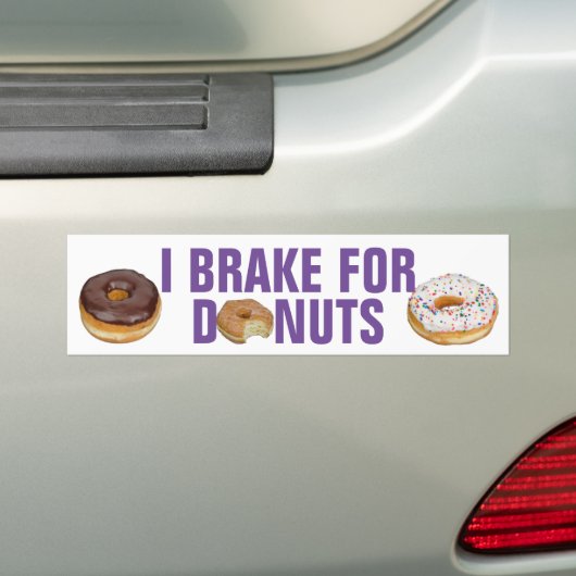 Ich bremse für Donuts Funny Autoaufkleber (Auf Auto)