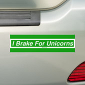 Ich bremse für Einhörner Autoaufkleber (Auf Auto)