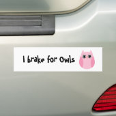 Ich bremse für Eulen Autoaufkleber (Auf Auto)