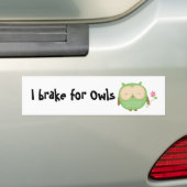 Ich bremse für Eulen Autoaufkleber (Auf Auto)