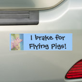 Ich bremse für fliegende Schweine! Autoaufkleber (Auf Auto)