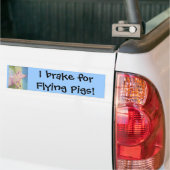 Ich bremse für fliegende Schweine! Autoaufkleber (Auf Lkw)