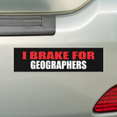 Ich bremse für Geographen Autoaufkleber (Auf Auto)