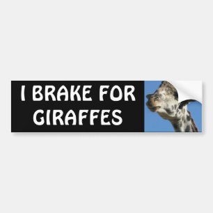 ICH BREMSE FÜR GIRAFFEN AUTOAUFKLEBER