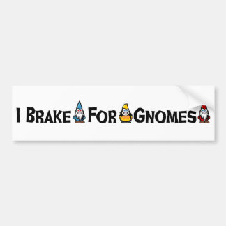 Ich bremse für Gnomes Autoaufkleber